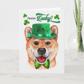 柴犬ドッグフィーリングセントパトリックの日 シーズンカード (正面)