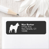 柴犬ドッグブリードシルエット差出人住所 ラベル (インサイチュ)