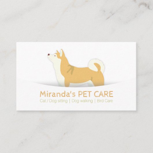 柴犬ドッグペットケア着座入浴&グルーミング 予約カード (正面)