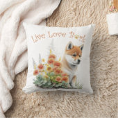 柴犬ドッグママフローラ クッション (ブランケット)