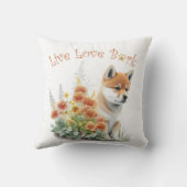 柴犬ドッグママフローラ クッション (裏面)