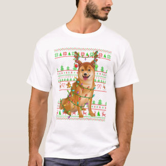 柴犬ドッグラバーファミリー Tシャツ