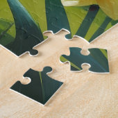 柴犬ドッグ春の花絵を描ズ ジグソーパズル (側面)