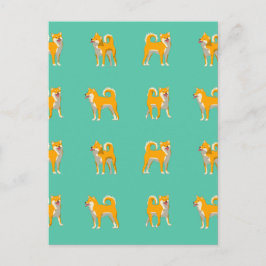 柴犬ドッグ柄 ポストカード
