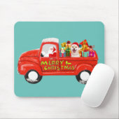 柴犬ドッグinクリスマスデリバリートラック マウスパッド (マウス)
