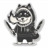 柴犬ドラゴン・スレイヤー シール (正面)