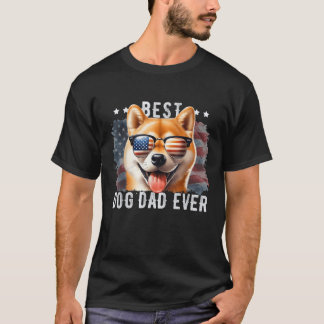 柴犬ド最高のグパパリーバーファーザーズデイアメリカン Tシャツ