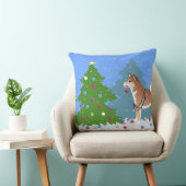 柴犬ド飾ッグのクリスマスツリー クッション (椅子)