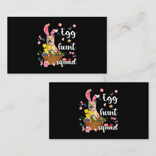 柴犬ハッピーイースターデイイースターカラフルエッグフン 名刺 (正面/裏面)