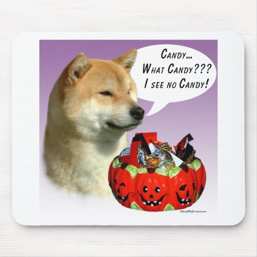 柴犬ハロウィンキャンディ マウスパッド (正面)
