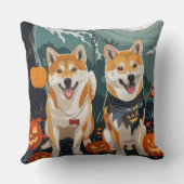 柴犬ハロウィン不気味 クッション (裏面)