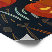 柴犬ハロウィン不気味 ポスター (角)