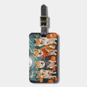 柴犬ハロウィン不気味 ラゲッジタグ (正面縦)