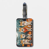 柴犬ハロウィン不気味 ラゲッジタグ (裏面縦)