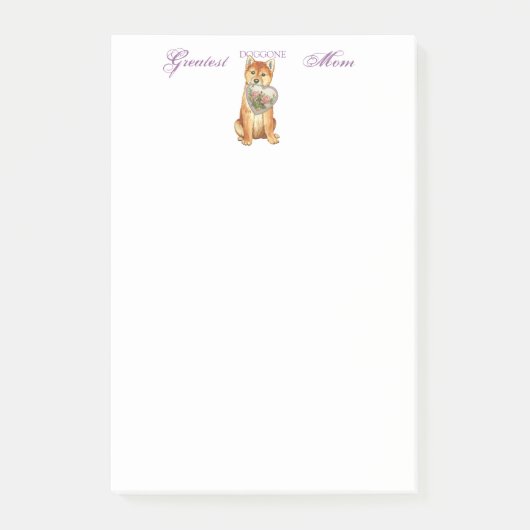 柴犬ハートママ ポストイット (正面)