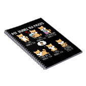 柴犬バブルティーウィメンズボバティードッグバブルティー ノートブック (右側)