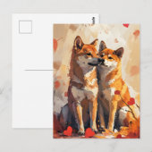 柴犬バレンタインデー ポストカード (正面/裏面)