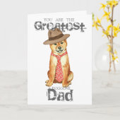 柴犬パパ カード (黄色い花)