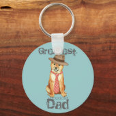 柴犬パパ キーホルダー (正面)