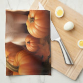 柴犬パピーオータムデライトカボチャ キッチンタオル (四つ折り)