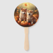 柴犬パピーオータムデライトカボチャ ハンドファン (裏面)