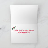 柴犬パピークリスマスサンタ シーズンカード (内部)