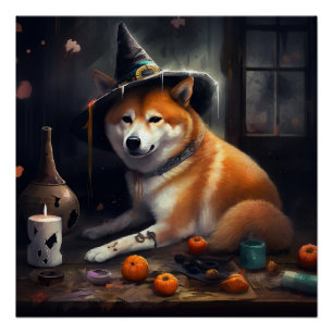 柴犬パンプキンズハロウィンホラー ポスター