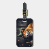 柴犬パンプキンズハロウィンホラー ラゲッジタグ (正面縦)