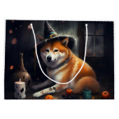 柴犬パンプキンズハロウィンホラー ラージペーパーバッグ (裏面)