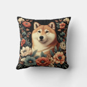 柴犬ピローウィリアム・モリスがインスピレーション クッション (裏面)