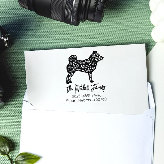 柴犬ファミリー差出人住所 ラバースタンプ