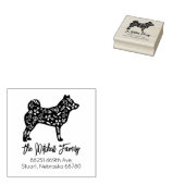 柴犬ファミリー差出人住所 ラバースタンプ (押印)