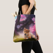柴犬ファンタジーアニメ トートバッグ (クローズアップ)
