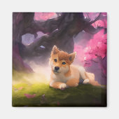 柴犬ファンタジーアニメ マグネット (正面)