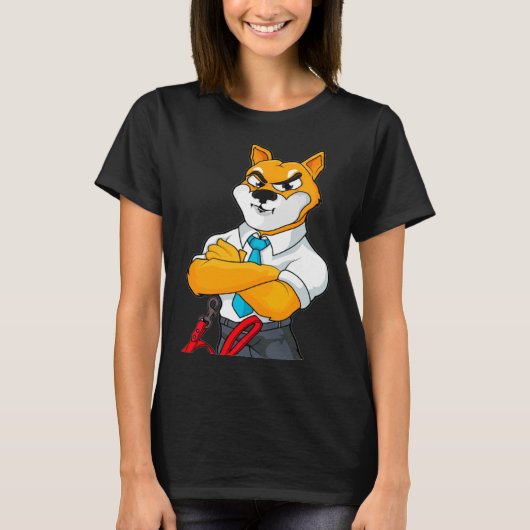 柴犬フォレックス暗号株取引おもしろい Tシャツ (正面)