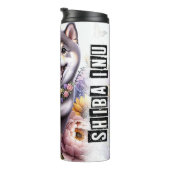 柴犬フラワーフロリック タンブラー (回転右)