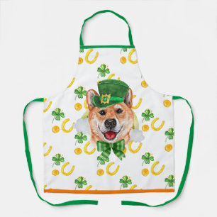 柴犬ホリデーインテリア St Patrick's Day ドッグ エプロン