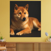 柴犬ポートレート – Shiba Inu Art キャンバスプリント (インサイチュ (リビング))
