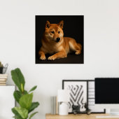 柴犬ポートレート Shiba Inu Art ポスター (ホームオフィス)