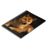 柴犬ポートレート Shiba Inu Art Spiral Photo ノートブック (左側)