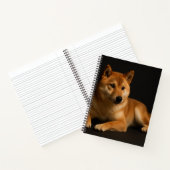柴犬ポートレート Shiba Inu Spiral Notebook Lined Hardcover ノートブック (内部)