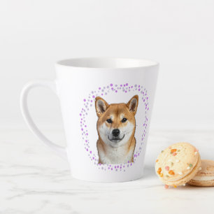 柴犬マグカップ - パーソナライズド パステルラベンダーギフト カフェラテマグ