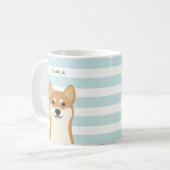 柴犬マグス コーヒーマグカップ (正面左)