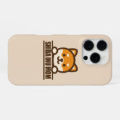 柴犬ママ - 愛情あふれる柴犬マザーデザイン iPhoneケース (裏面横)