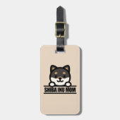 柴犬ママ - 愛情たっぷり柴犬ママデザイン ラゲッジタグ (正面縦)