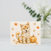 柴犬ミイラハロウィン ポストカード (スタンド正面)