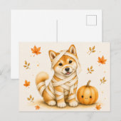 柴犬ミイラハロウィン ポストカード (正面/裏面)