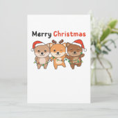 柴犬メリークリスマスかわいい犬たち シーズンカード (スタンド正面)