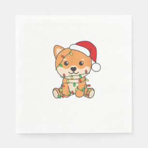 柴犬メリークリスマスドッグスクリスマス スタンダードランチョンナプキン