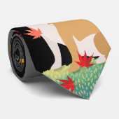 柴犬メンズタイ秋の富士山 ネクタイ (ロール)